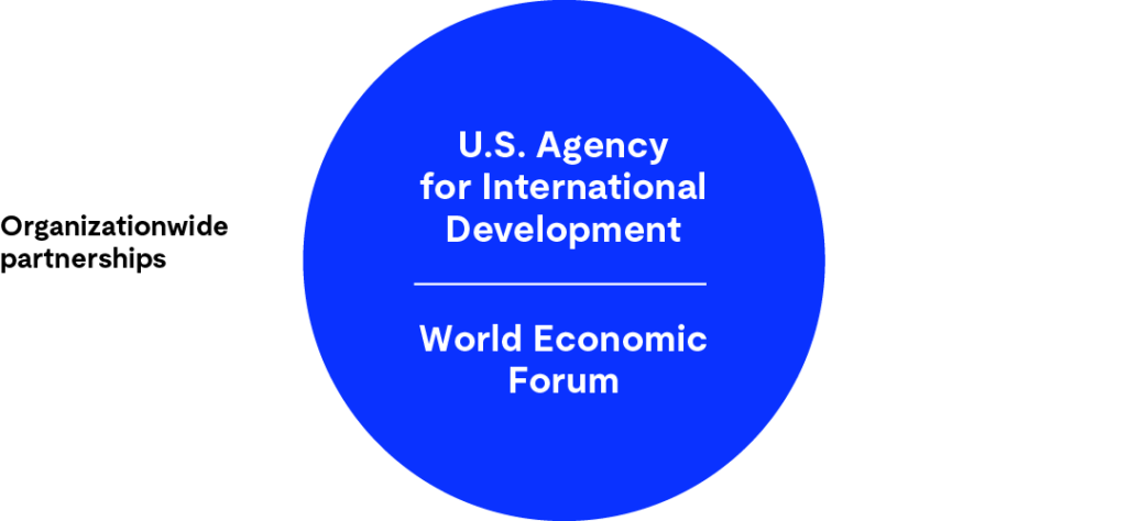 Organizationwide Partnerships * US Agency for International Development  * World Economic Forum